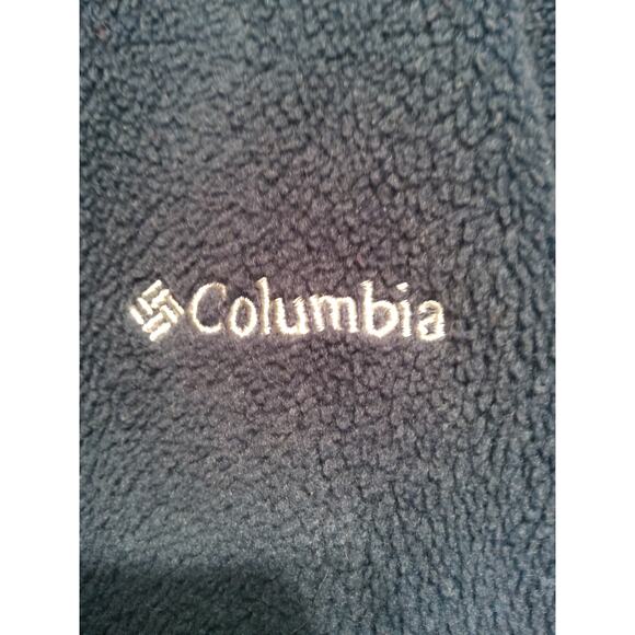 Columbia Navy fleece zip up jacket 2 zipper outside pockets 2 inside size XXL - Picture 9 of 10